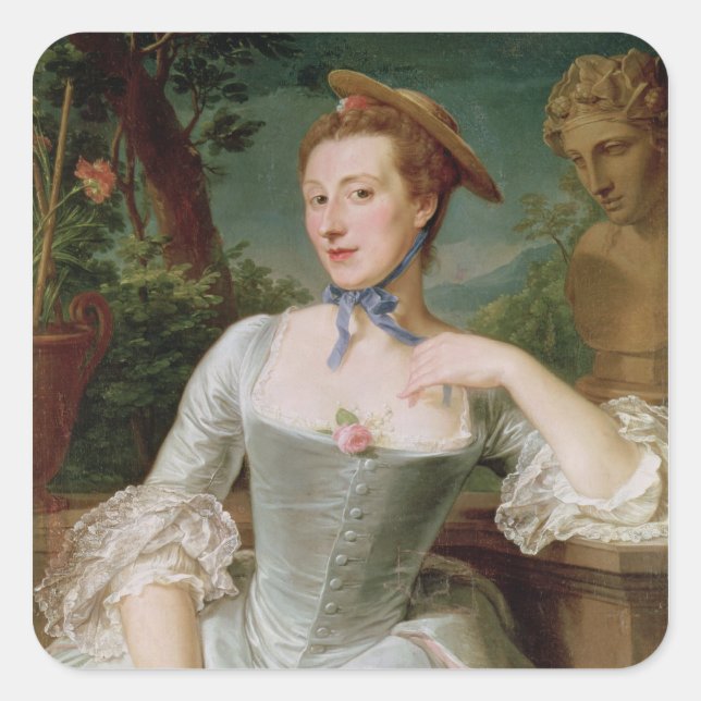 Jeanne Antoinette Poisson  Marquise de Pompadour Square Sticker (Front)