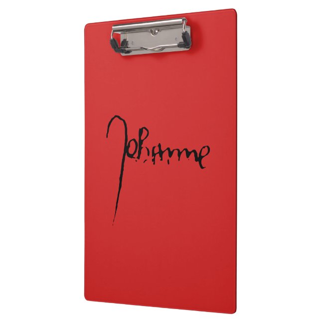 Jeanne d'Arc Saint Joan in heaven faith Signature Clipboard (Left)