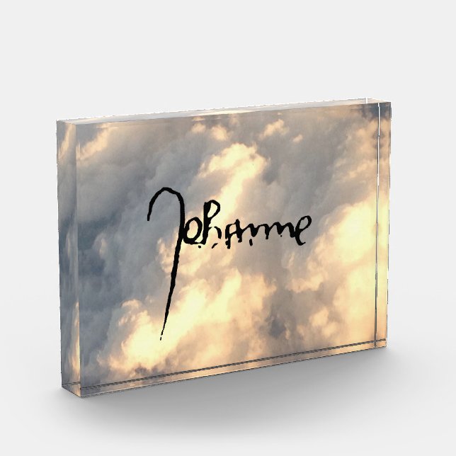 Jeanne d'Arc Saint Joan Saint Johanna Signature Photo Block (Left)