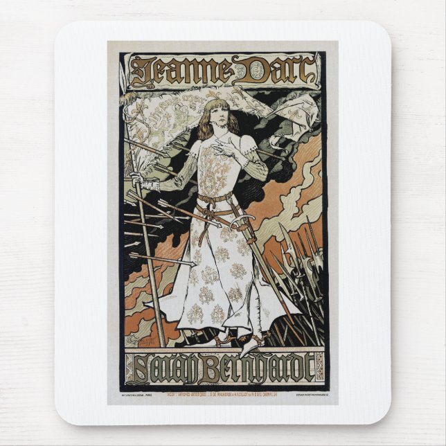 Jeanne d'Arc ~ Sarah Bernhardt Mouse Mat (Front)