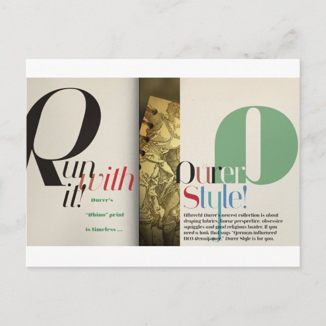 Jeanne: Dürer Style Postcard (Front)