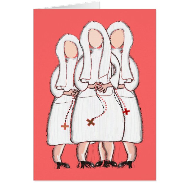 Jeanne Jugan Nun Art Cards-Blank Inside (Front)