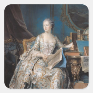 Jeanne Poisson  the Marquise de Pompadour, 1755 Square Sticker