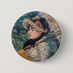 Jeanne (Spring) By Édouard Manet 6 Cm Round Badge