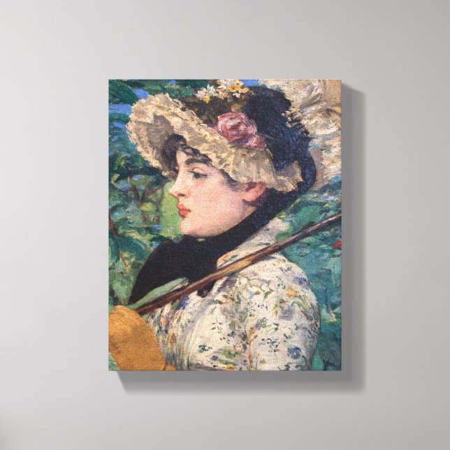 Jeanne (Spring)  By Édouard Manet Canvas Print (Front)