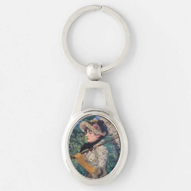 Jeanne (Spring)  By Édouard Manet Key Ring (Front)