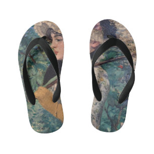 Jeanne (Spring) By Édouard Manet Kid's Flip Flops