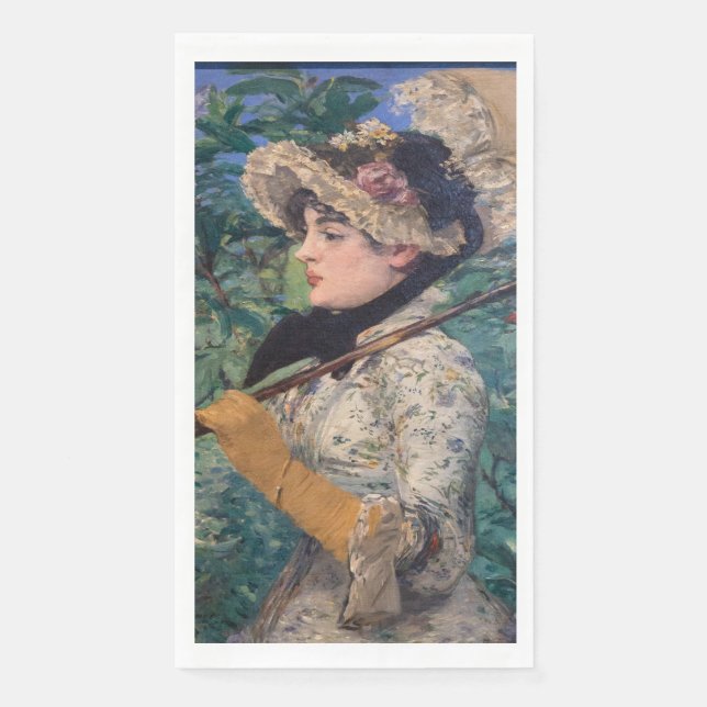 Jeanne (Spring)  By Édouard Manet Napkin (Front)