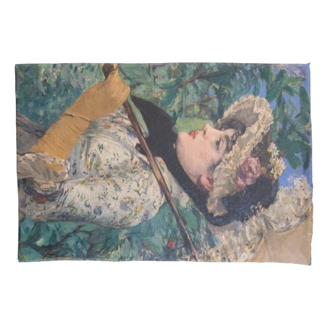 Jeanne (Spring)  By Édouard Manet Pillowcase (Front)