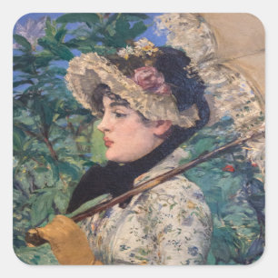 Jeanne (Spring)  By Édouard Manet Square Sticker