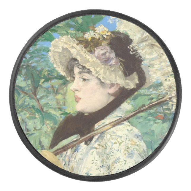 Jeanne (Spring) Edouard Manet    Hockey Puck (Front)