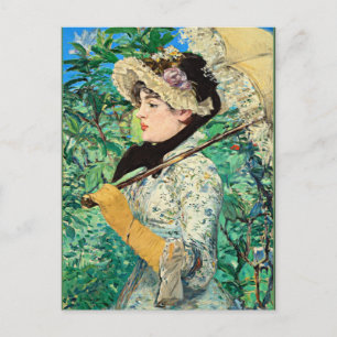 Jeanne Spring, famous Edouard Manet painting Postcard