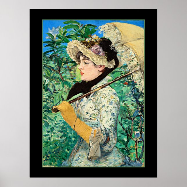 Jeanne Spring, famous Edouard Manet painting Poster (Front)