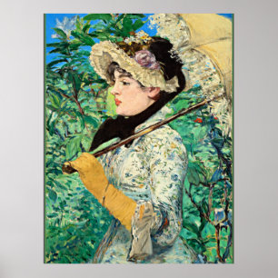 Jeanne Spring, famous Edouard Manet painting Poster