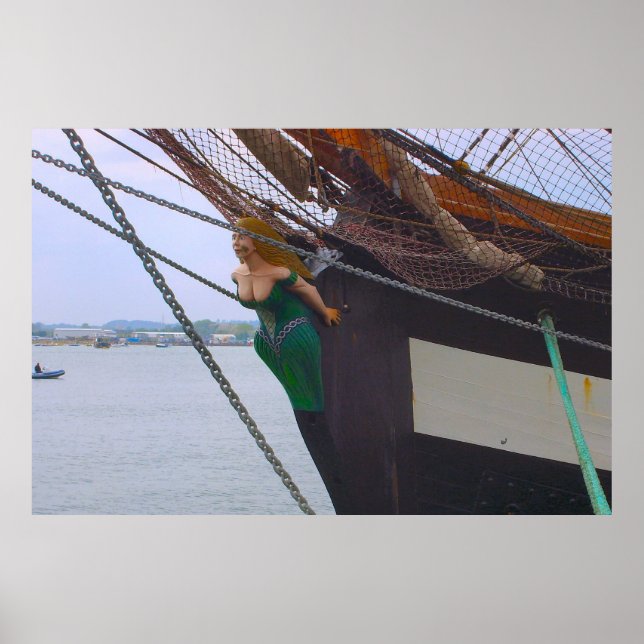 "Jeannie Johnston" Tall ship, figurehead Poster (Front)