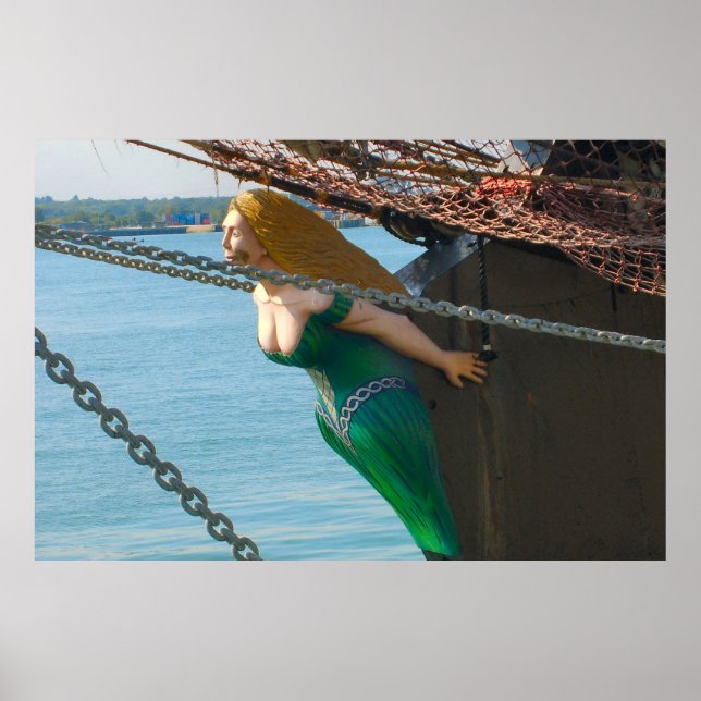 "Jeannie Johnston" Tall ship, figurehead Poster (Front)