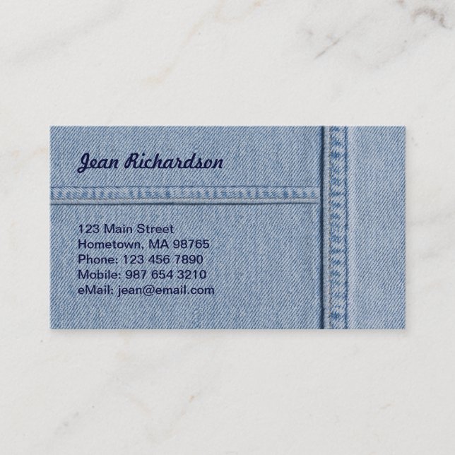 Jeans Business Card (Front)