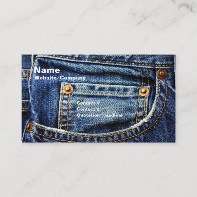 Jeans Business Card (Front)