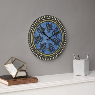 Jeans Colour Yoga Mandala Large Clock