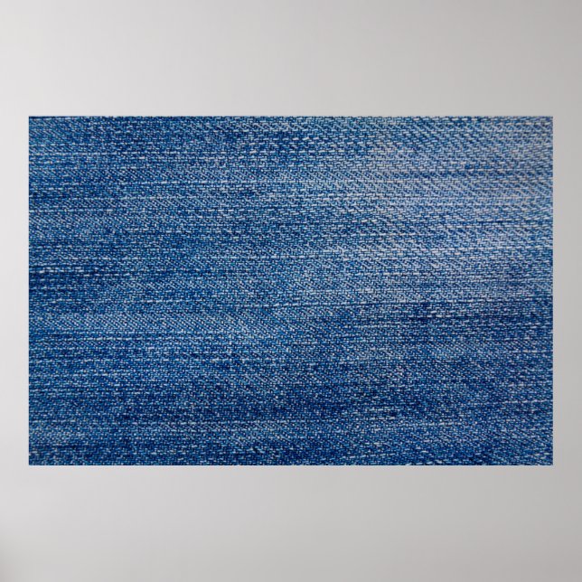 Jeans fabric denim structure blue poster (Front)