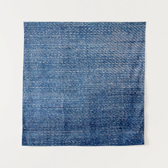 Jeans fabric denim structure blue tapestry (Front)