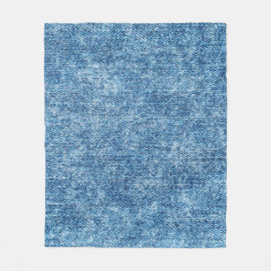 Jeans in acid wash blue. Denim background, texture Fleece Blanket