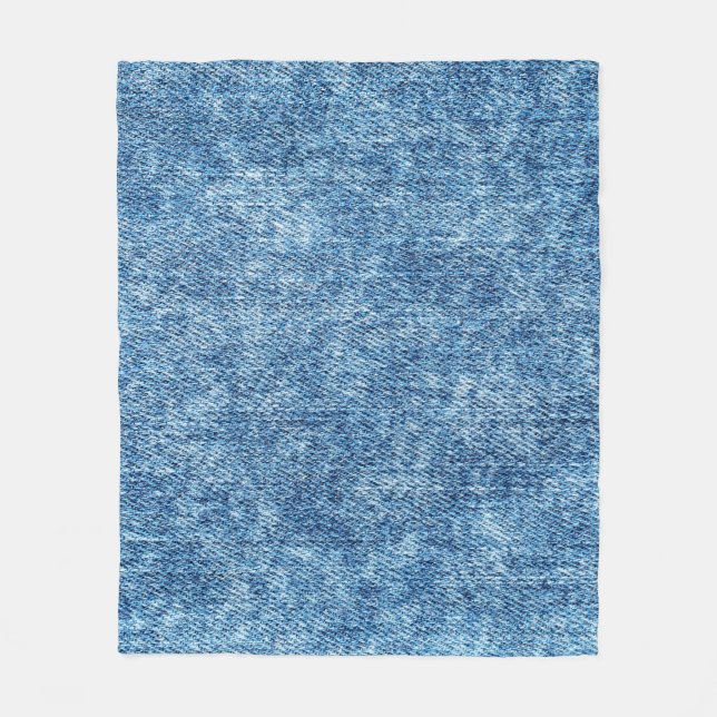 Jeans in acid wash blue. Denim background, texture Fleece Blanket (Front)