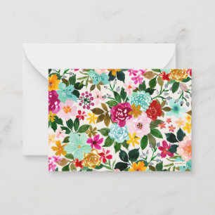 JEAN'S JOY Colourful Floral Note Card