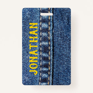 Jeans Luggage Tag / Badge ID Badge