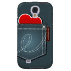 Jeans Pocket And Heart Samsung S4  Case