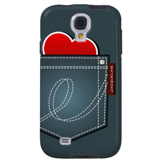 Jeans Pocket And Heart Samsung S4  Case (Back)