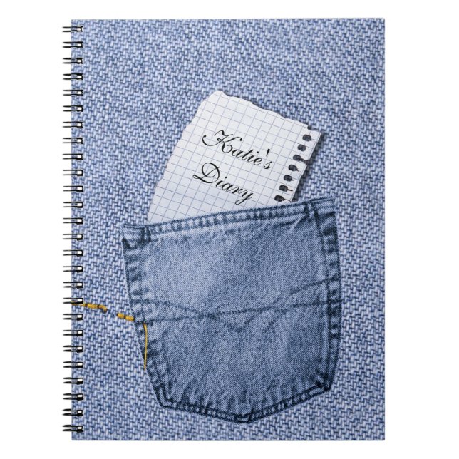Jeans pocket Notepad Diary Notebook (Front)