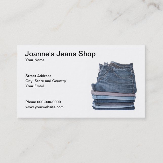 Jeans Shop Business Card (Front)