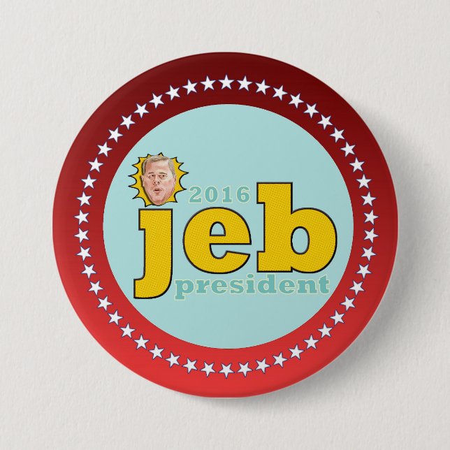 jeb 2016 7.5 cm round badge (Front)