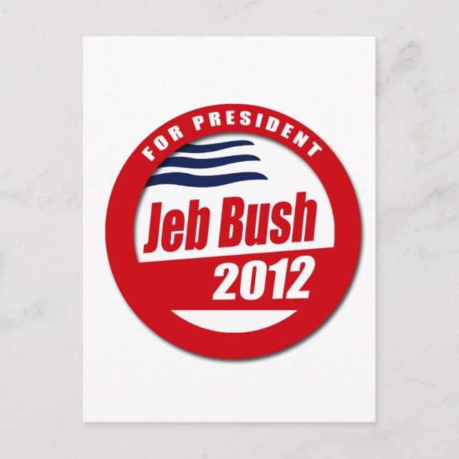 Jeb Bush 2012 button Postcard (Front)