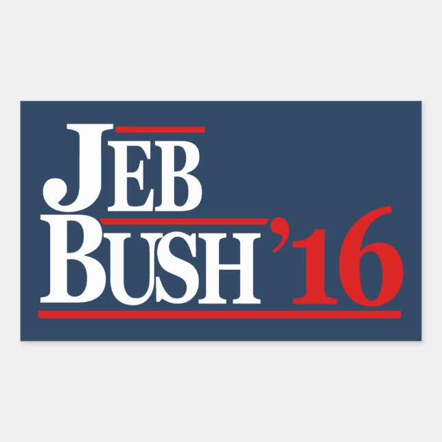 Jeb Bush 2016 Stickers (Front)