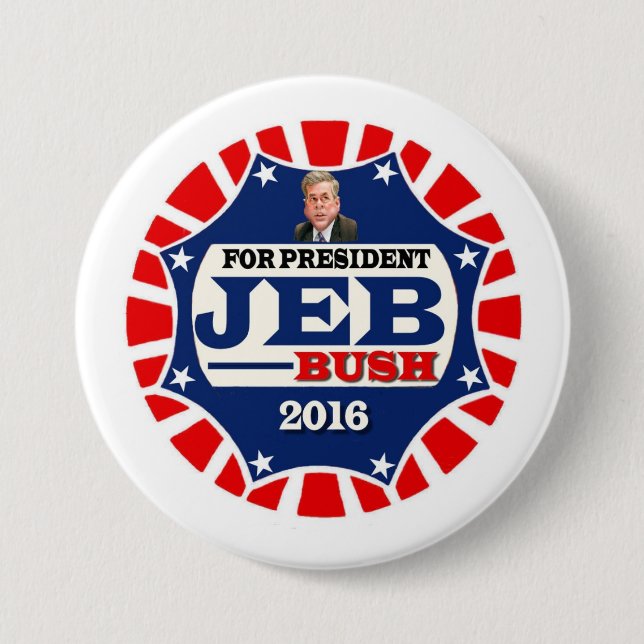 Jeb Bush for president 2016 7.5 Cm Round Badge (Front)