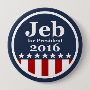 Jeb for President 2016 Campaign Buttons