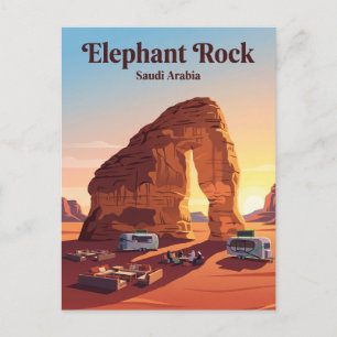 Jebel Al-Fil (Elephant Rock) Saudi Arabia Postcard