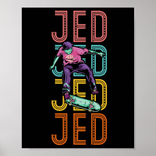 Jed Custom Skateboarding Hob Poster