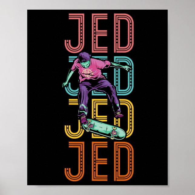 Jed Custom Skateboarding Hob  Poster (Front)