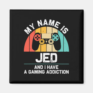 Jed Gift Name Personalised Funny Gaming Geek Birth Magnet