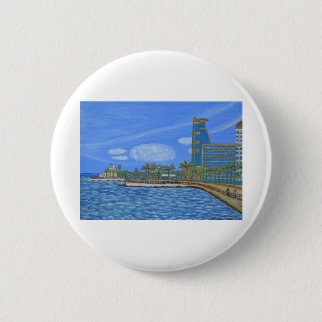 Jeddah saudi arabia 6 cm round badge (Front)