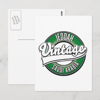 jeddah saudi arabia logo postcard