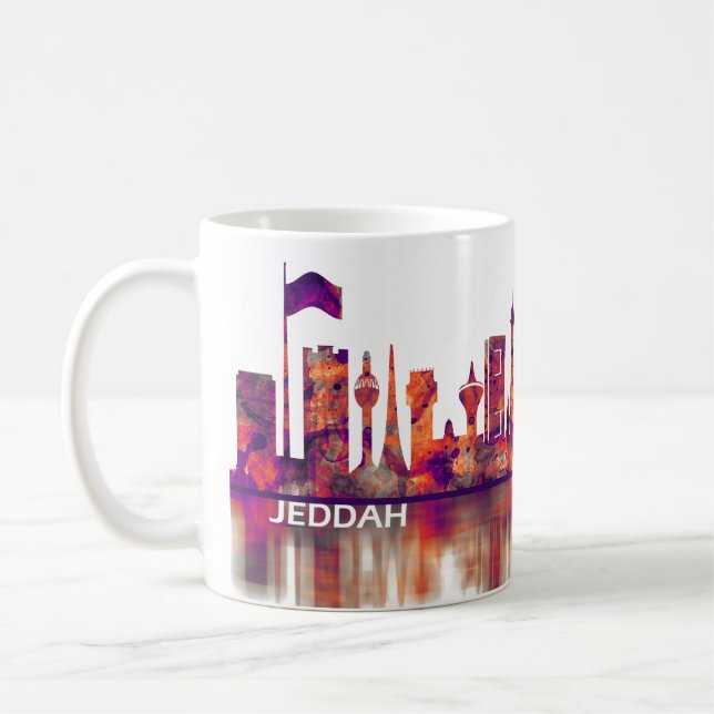 Jeddah Saudi Arabia Skyline Coffee Mug (Left)