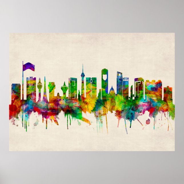 Jeddah Saudi Arabia Skyline Poster (Front)