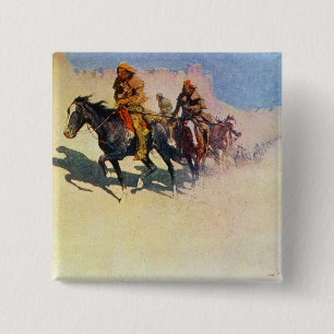 Jedediah Smith making his way across the desert 15 Cm Square Badge