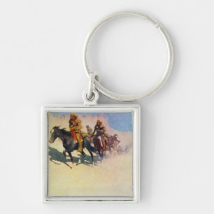 Jedediah Smith making his way across the desert Key Ring