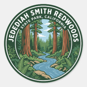 Jedediah Smith Redwoods State Park California Classic Round Sticker