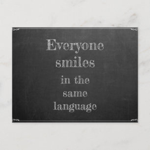 Jeder lächelt in derselben Sprache Postcard